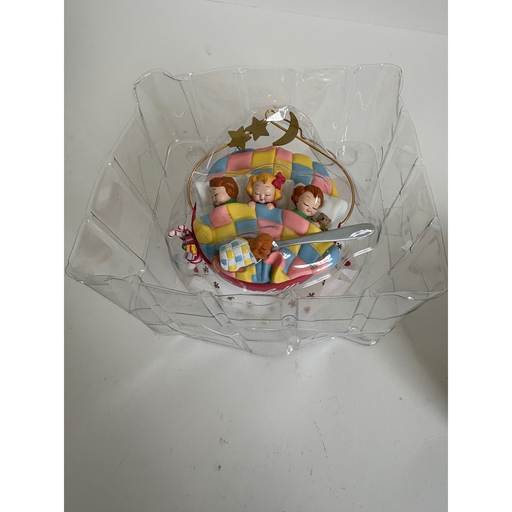 Campbells Soup Kids Christmas Ornament Sleeping in Bowl with Puppy Vintage NIP